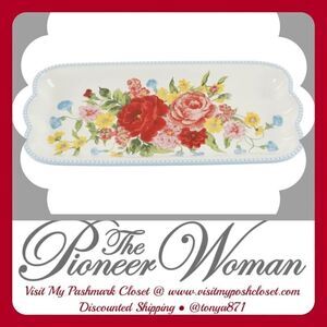 🦋 New Pioneer Woman Sweet Rose Serving Tray, Qty 1
